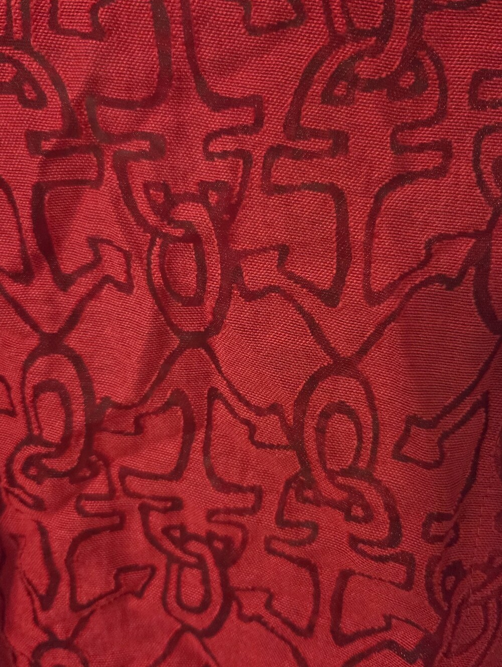 Alfred Dunner Women's Red Sheer Anchor Button Up Blouse Top 3/4 Sleeve Sz 10 - Picture 3 of 7